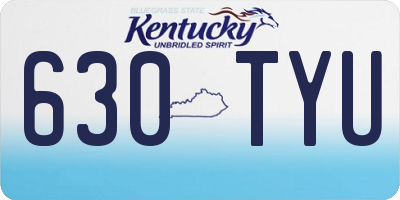 KY license plate 630TYU