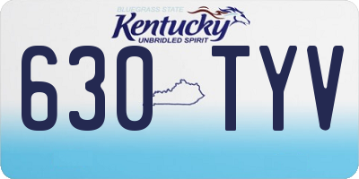 KY license plate 630TYV