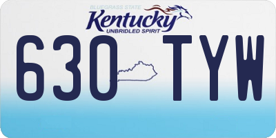 KY license plate 630TYW