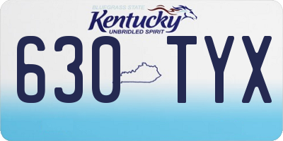 KY license plate 630TYX
