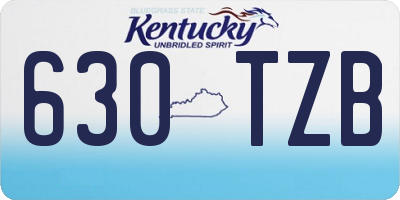KY license plate 630TZB