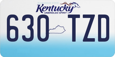 KY license plate 630TZD