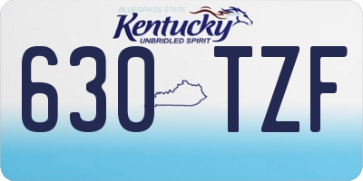 KY license plate 630TZF