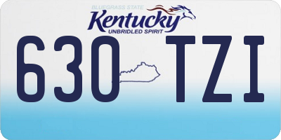 KY license plate 630TZI