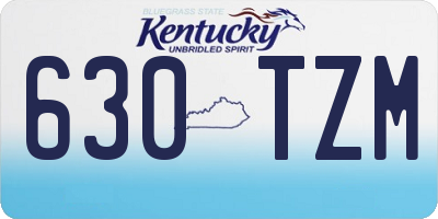 KY license plate 630TZM