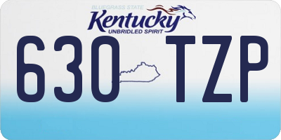 KY license plate 630TZP