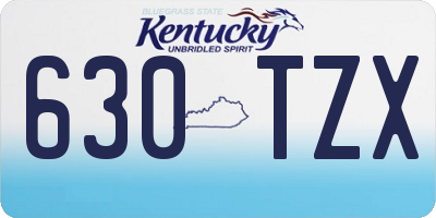 KY license plate 630TZX