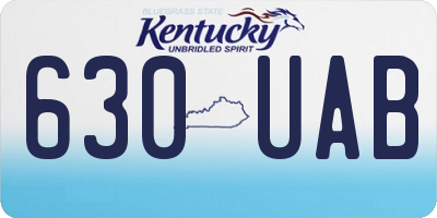 KY license plate 630UAB