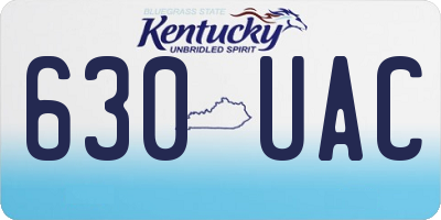 KY license plate 630UAC