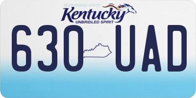 KY license plate 630UAD