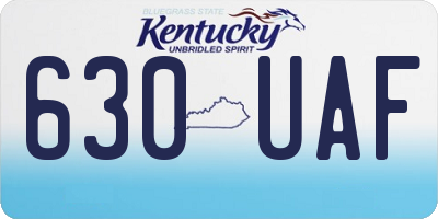 KY license plate 630UAF