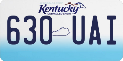 KY license plate 630UAI