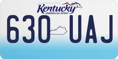 KY license plate 630UAJ