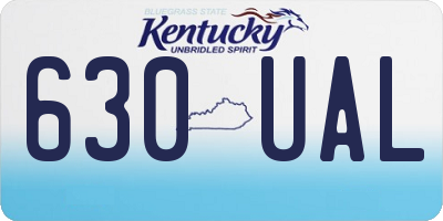 KY license plate 630UAL