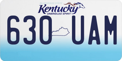 KY license plate 630UAM