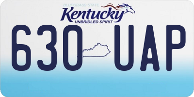 KY license plate 630UAP