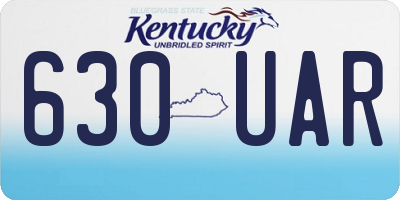 KY license plate 630UAR