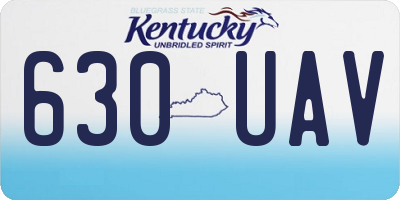 KY license plate 630UAV