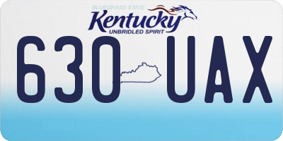 KY license plate 630UAX