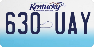 KY license plate 630UAY