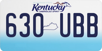 KY license plate 630UBB