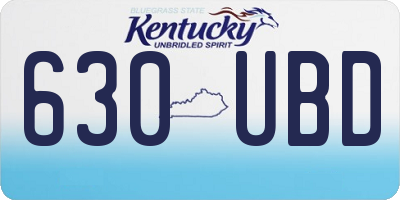 KY license plate 630UBD