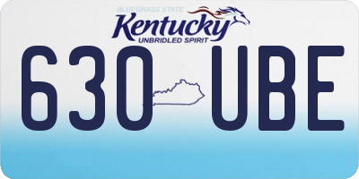 KY license plate 630UBE