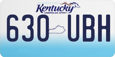 KY license plate 630UBH