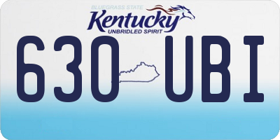 KY license plate 630UBI