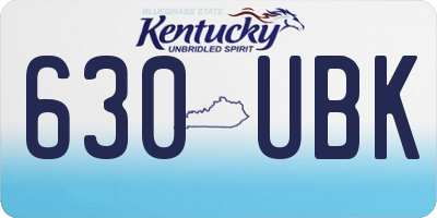KY license plate 630UBK