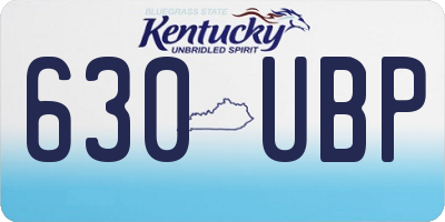 KY license plate 630UBP