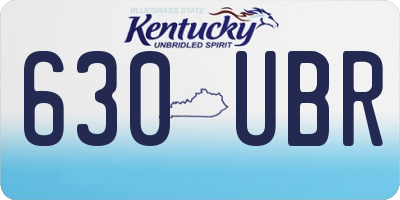 KY license plate 630UBR