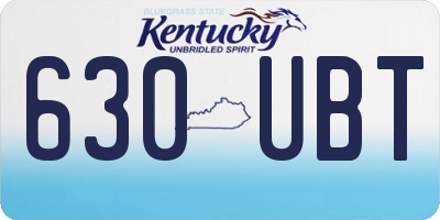 KY license plate 630UBT