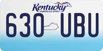 KY license plate 630UBU