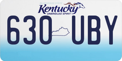 KY license plate 630UBY