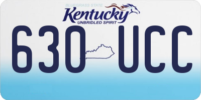 KY license plate 630UCC