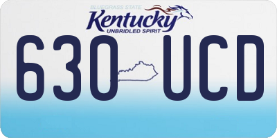 KY license plate 630UCD