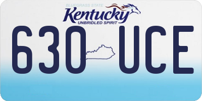 KY license plate 630UCE