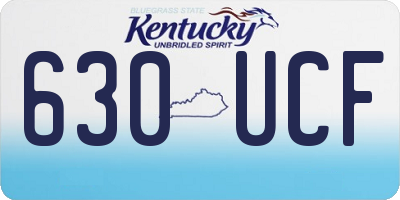 KY license plate 630UCF