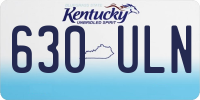 KY license plate 630ULN