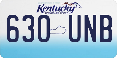 KY license plate 630UNB