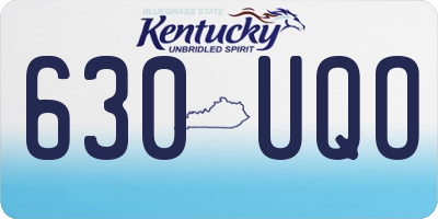KY license plate 630UQO