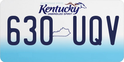 KY license plate 630UQV