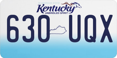 KY license plate 630UQX