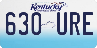 KY license plate 630URE