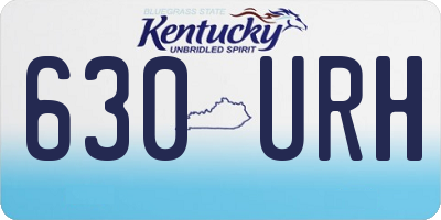 KY license plate 630URH
