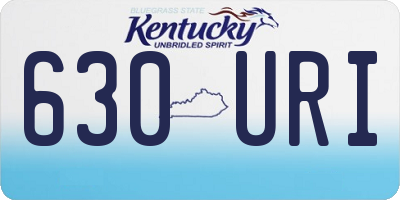 KY license plate 630URI