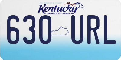 KY license plate 630URL