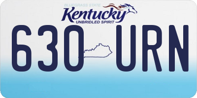 KY license plate 630URN