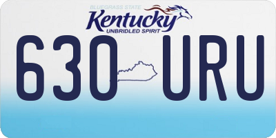 KY license plate 630URU